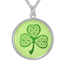 Celtic Kleeblatt St. Patrick's Day Sterling Silberkette