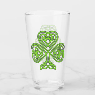 Celtic Kleeblatt Trefoil Knot St Patrick's Beverag Glas