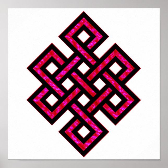 Celtic Knot 10 Red Poster (Vorne)