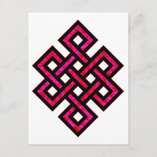 Celtic Knot 10 Red Postkarte