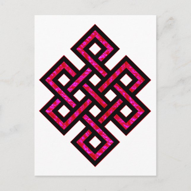 Celtic Knot 10 Red Postkarte (Vorderseite)
