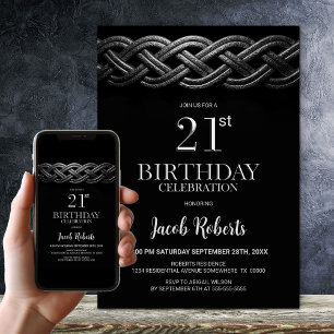 Celtic Knot 21. Geburtstags-Party Einladung