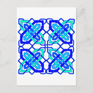 Celtic Knot 3 Blue Postkarte