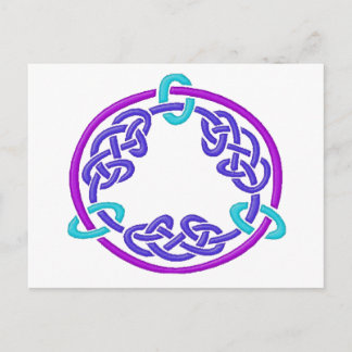Celtic Knot 7 Lila Postkarte