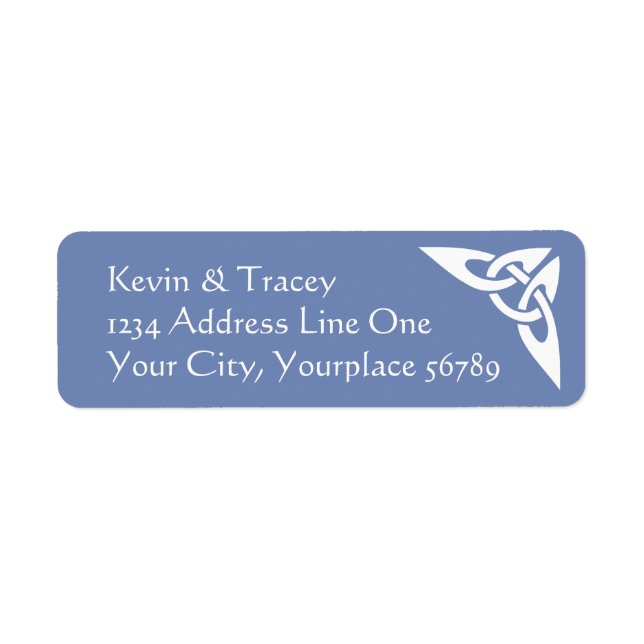 Celtic Knot Address Label - Cornflower (Vorne)