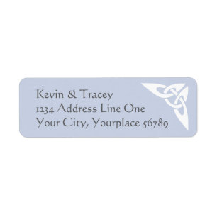 Celtic Knot Address Label - hellblau