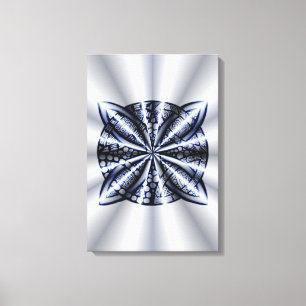 Celtic Knot Blue Tangled Doodle Design Leinwanddruck