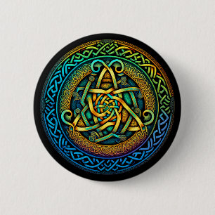 Celtic Knot Colorful Knüpfarbeit Button