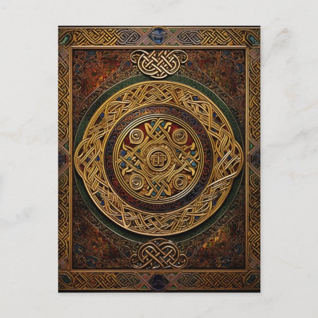 Celtic Knot Colorful Knüpfarbeit Postkarte (Vorderseite)