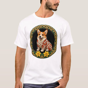 Celtic Knot Corgi Hund Kunst T-Shirt