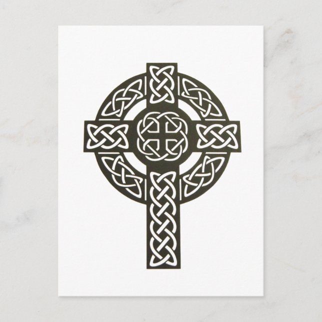 Celtic Knot Cross Postkarte (Vorderseite)