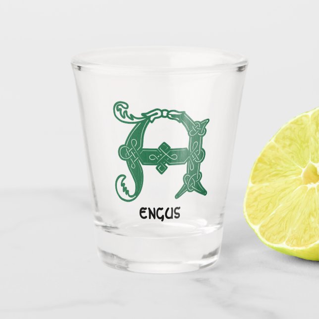 Celtic Knot Decorative Hauptstadt A des 16. Jahrhu Schnapsglas (Vorderseite)