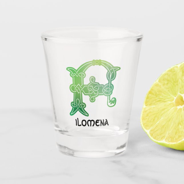 Celtic Knot Decorative Hauptstadt F Schnapsglas (Vorderseite)