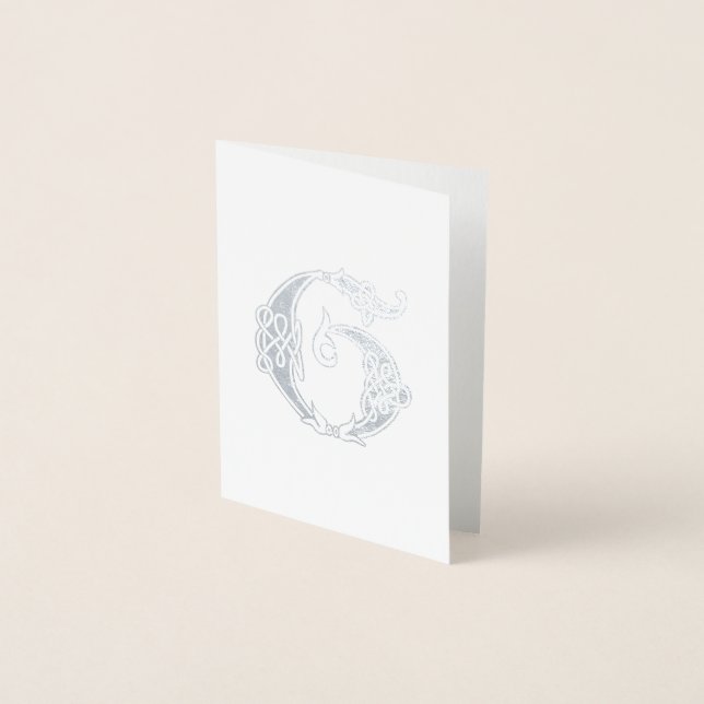 Celtic Knot Decorative Hauptstadt G Folienkarte (Vorderseite)