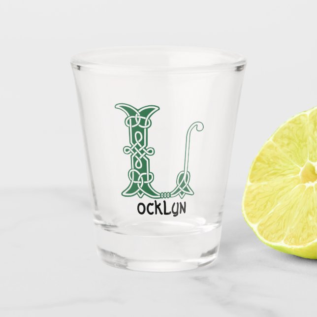 Celtic Knot Decorative Hauptstadt L Schnapsglas (Vorderseite)
