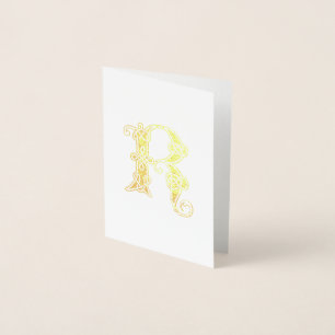 Celtic Knot Decorative Hauptstadt R Folienkarte