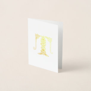 Celtic Knot Decorative Hauptstadt T Folienkarte