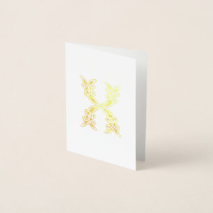 Celtic Knot Decorative Hauptstadt X Folienkarte