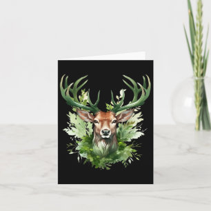 Celtic Knot Deer Irish Elk Green St. Patrick's Day Karte