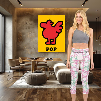 Celtic Knot Delight - Soft Pink & Green Harmonie Capri Leggings