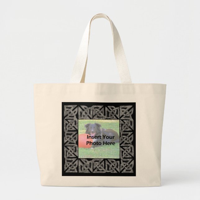 Celtic Knot Design Foto Tote Bag Jumbo Stoffbeutel (Vorne)