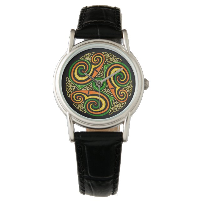 Celtic Knot Design Irish Ireland Scotland Wales Armbanduhr (Vorderseite)