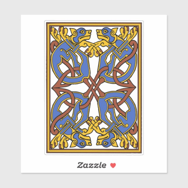 Celtic Knot Design mit Hunden Aufkleber (Blatt)