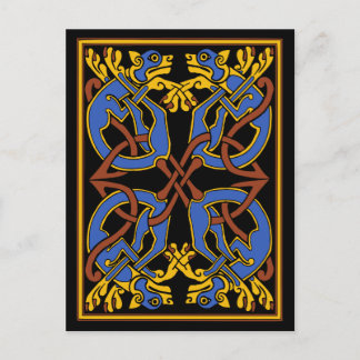 Celtic Knot Design mit Hunden Postkarte