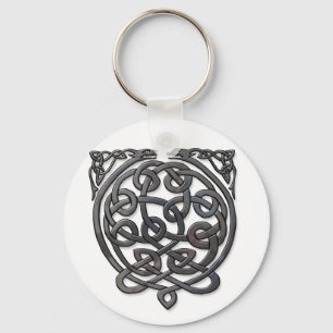 Celtic Knot Dragons - Black Chrome Schlüsselanhänger
