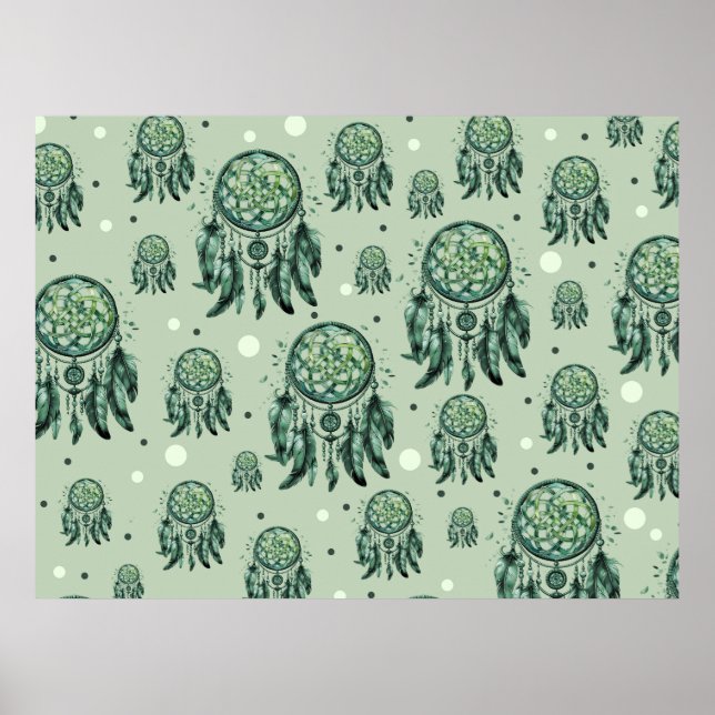 Celtic knot green dreamcatcher poster (Vorne)
