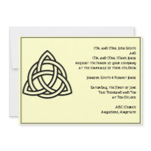 Celtic Knot in Black Ivory Hochzeit Einladung