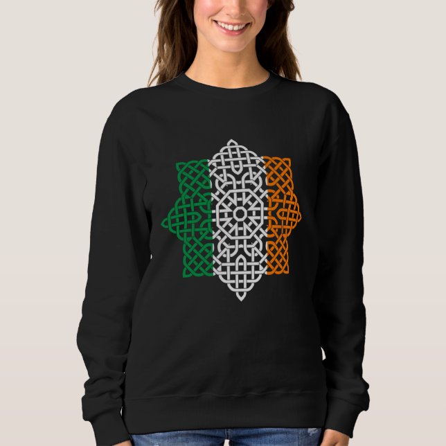 Celtic Knot Ireland Flag St Patricks Day for Men W Sweatshirt (Vorderseite)