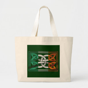 Celtic Knot Irish Flag Designer Bag Jumbo Stoffbeutel