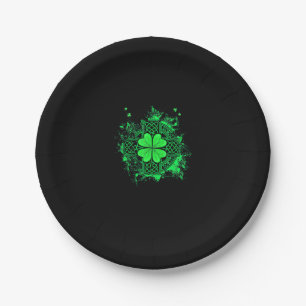 Celtic Knot Irish Kleeblatt Three Leaf Clover St P Pappteller