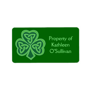 Celtic Knot Kleeblatt Adressaufkleber
