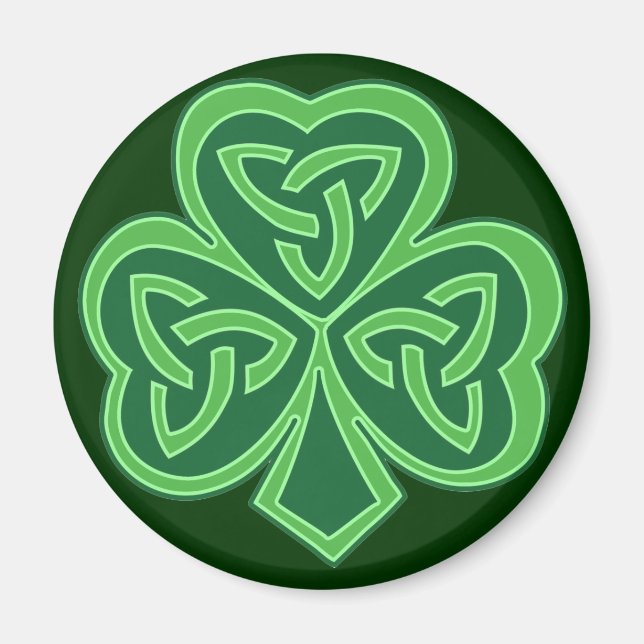 Celtic Knot Kleeblatt Magnet (Vorne)