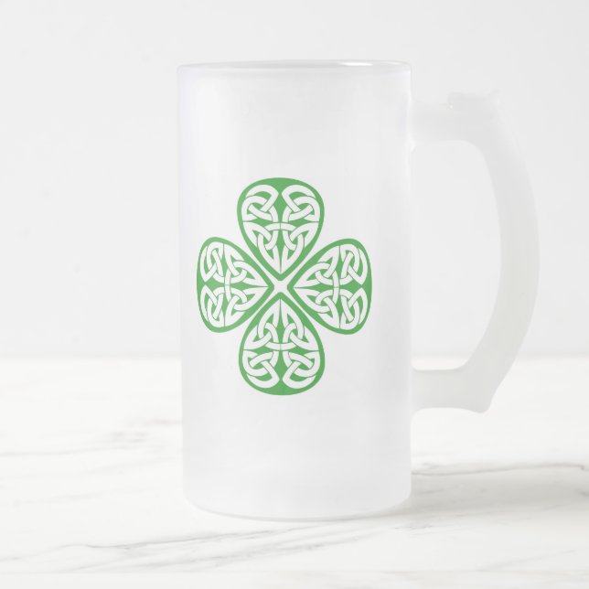 Celtic Knot Kleeblatt Mattglas Bierglas (Rechts)