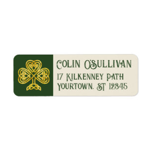 Celtic Knot Kleeblatt Rücksendeadresse