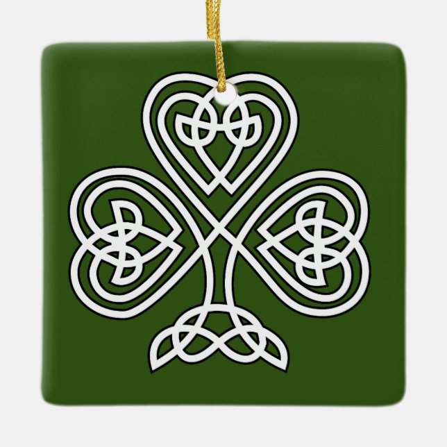 Celtic Knot Kleeblatt Tile Keramikornament (Vorderseite)