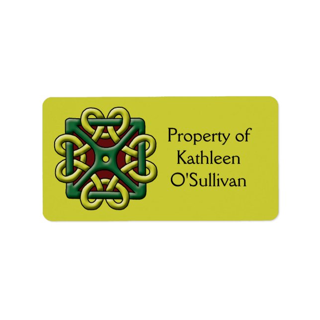 Celtic Knot Label Adressaufkleber (Vorne)