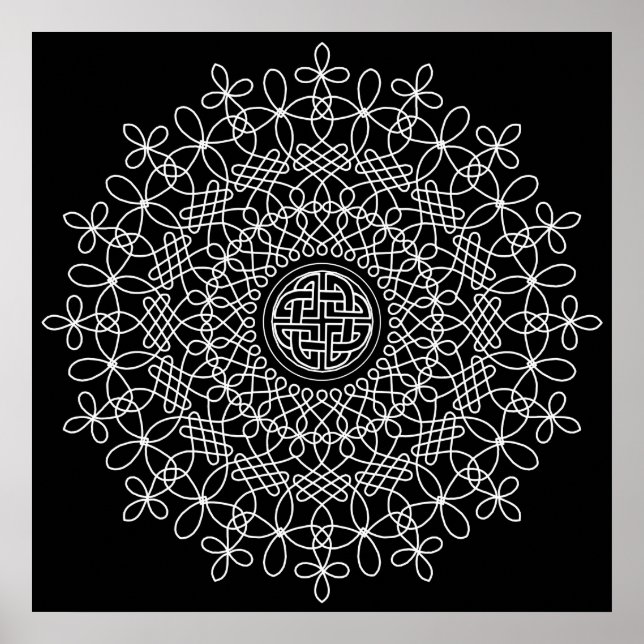 Celtic Knot Mandala 2 Poster (Vorne)