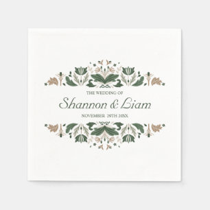 Celtic Knot   Moderne florale Irish Custom Wedding Serviette