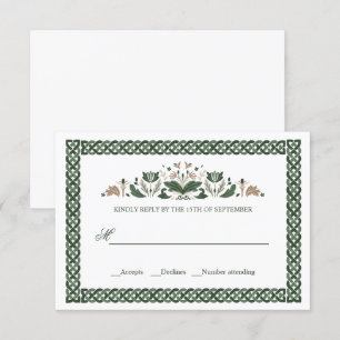 Celtic Knot   Moderne Hochzeit mit irischer Flora Einladung