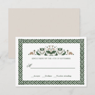 Celtic Knot   Moderne Hochzeit mit irischer Flora Einladung