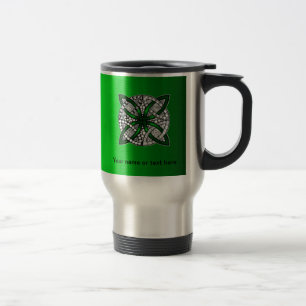 Celtic Knot Original Art Green Reisebecher