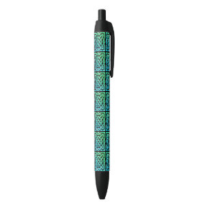 Celtic Knot Pattern Blue Green Pen Kugelschreiber