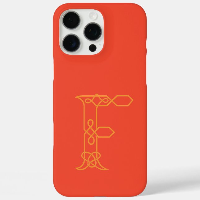 Celtic Knot Personalisiert F iPhone 16 Pro Max Hülle (Rückseite)