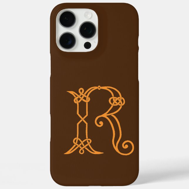 Celtic Knot Personalisiert R iPhone 16 Pro Max Hülle (Rückseite)