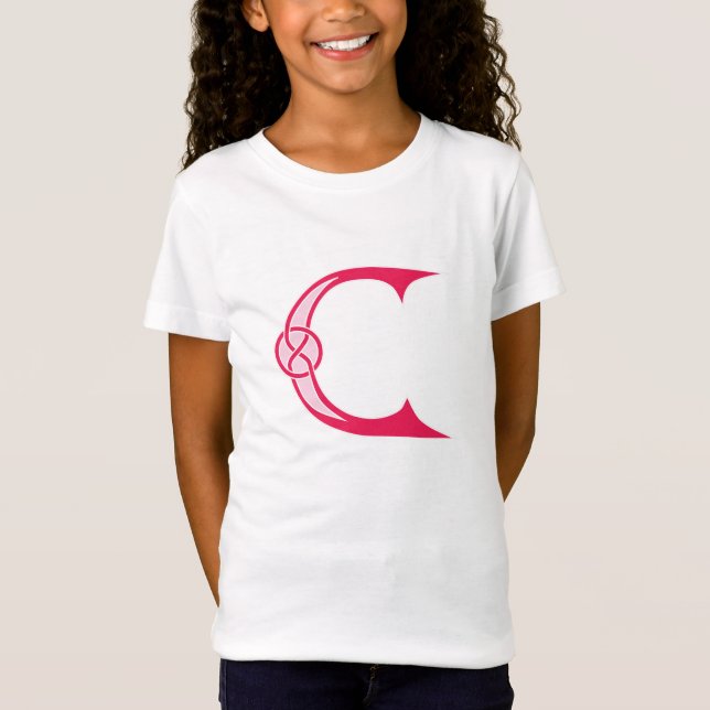 Celtic Knot Red Alphabet C T - Shirt (Vorderseite)