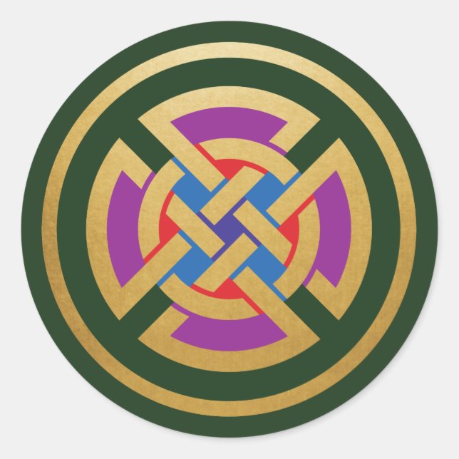 Celtic Knot Runder Aufkleber (Vorderseite)